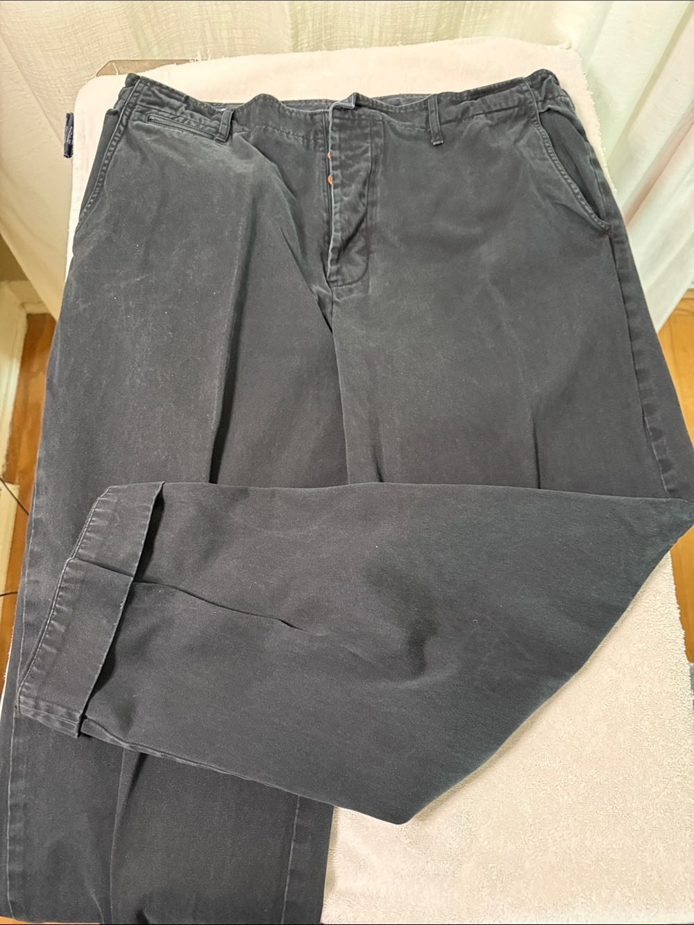 Polo Men's Classic Navy Chino flat front Cotton Pants